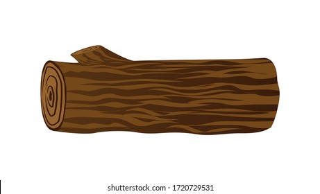 Tree wood trunk vector, chopped firewood logs