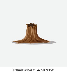 arte vectorial de madera de árbol en blanco