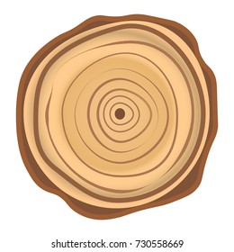 Tree wood year ring. Vector isolated icon