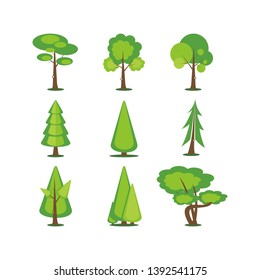 Tree and Woods Icon Vector, Plans