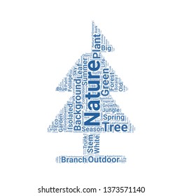 tree word cloud. tag cloud about tree