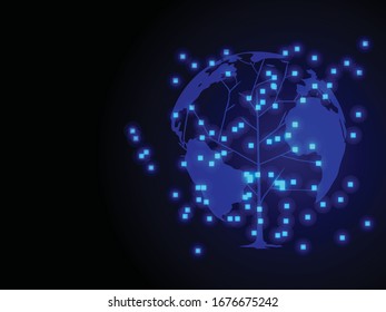 tree of the world abstract background with alpha