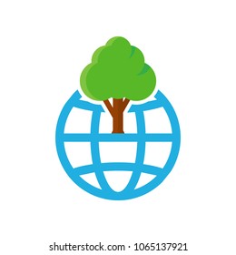 Tree World Logo Icon Design