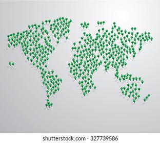 Tree world map