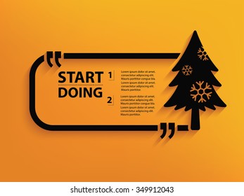 Tree xmas Quotation Mark Speech Bubble,design