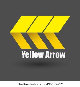 Tree yellow arrow logo concepts for companies