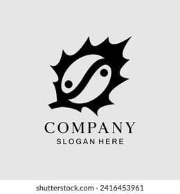 tree yin yang logo design