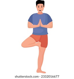 tree yoga asana pose illustration yoga asana pose illustraion for ui, ux, web, app, brochure, flyer and presentation design, etc.