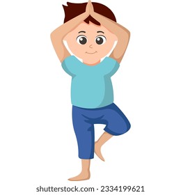tree yoga pose asana for ui, ux, web, app, brochure, flyer and presentation design, etc.