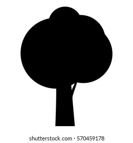 Tree_Green icon - Flat design, glyph style icon - Filled black