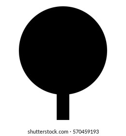 Tree_Green icon - Flat design, glyph style icon - Filled black