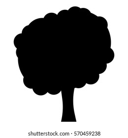 Tree_Green icon - Flat design, glyph style icon - Filled black