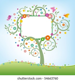 tree,billboard,floral