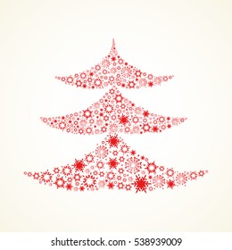 tree,Christmas tree ,vector illustration