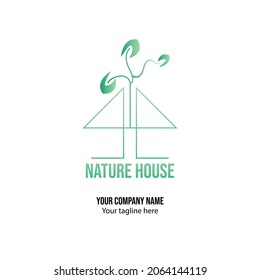 Treehouse logo. symbol, vector icon. gradient colors.