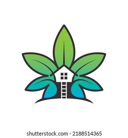 Marca de diseño del logotipo del dispensario orgánico de Treehouse 420