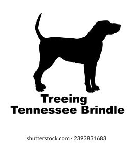 Treeing Tennessee Brindle Dog silhouette dog breeds logo dog monogram logo dog face vector
