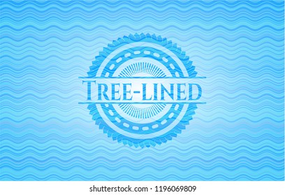 Tree-lined water representation style badge.