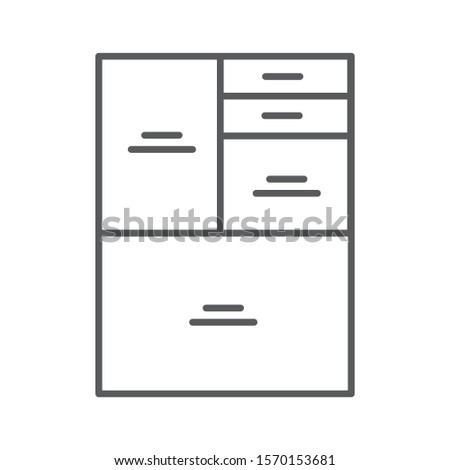 Treemap line black icon. Hierarchical data presentation method. Sign for web page, mobile app, button, logo.