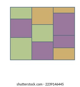 El mapa de árbol para el análisis de carteras. ilustración de ciencia de datos, vector analítico,  