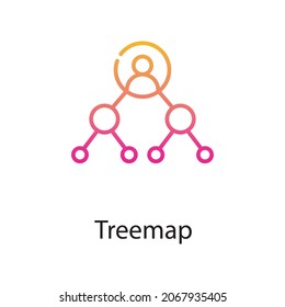 Ilustración de diseño de iconos de gradiente vectorial Treemap. Símbolo de análisis web sobre archivo EPS 10 de fondo blanco