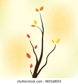tree,natural background. vector illustration