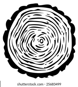 tree-ring illustration on white background