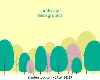 Baumes Hintergrunddesign. Naturvektorgrafik. Geeignet für Web, Landing Pages und Hintergründe.