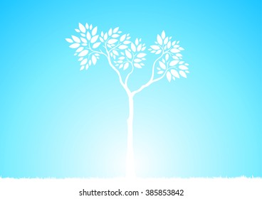 Trees  background. Vector illustration.