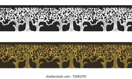 Trees And Birds Banner