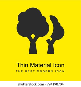 Trees bright yellow material minimal icon or logo design
