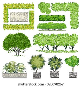 Trees and bush item for landscape design