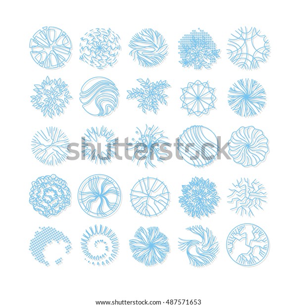 Trees Bush Item Top View Landscape Stock Vector Royalty Free 487571653 Shutterstock 4794