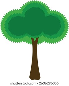 Los árboles se pueden utilizar como ilustraciones para el diseño de jardines.
