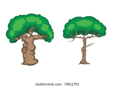 trees cartoon