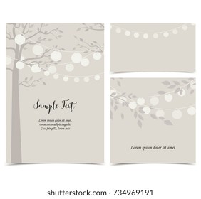 Trees and chain of lanterns