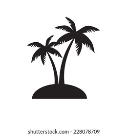 trees coconut icon. Vector