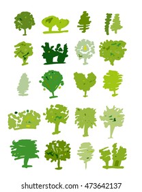 Trees collection, sketch for your design