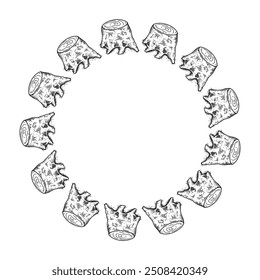 Trees cut hand drawn. Vintage engraving. Vector illustration
