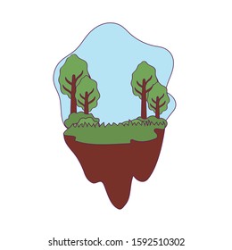 Trees design, Nature plant summer season environment natural and ecology theme Vector illustration