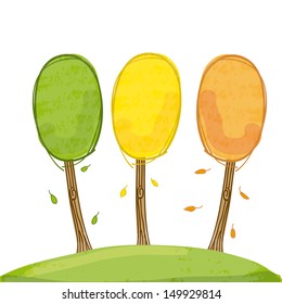 trees design over white background vector illustration 