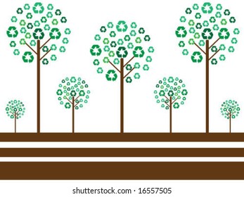 trees with ecology symbols