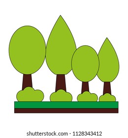 trees forest botanical natural bushes