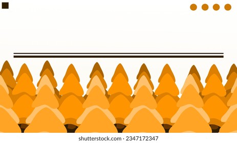 Trees in a forest orange color theme copy space background