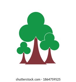 trees in the forest, plants in the garden
