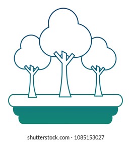 trees forest scene icon