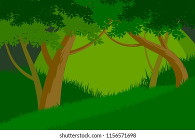 Trees forest scene vector wallpaper nature backgrounds