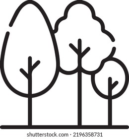 trees, forest or wood icon vector illustration