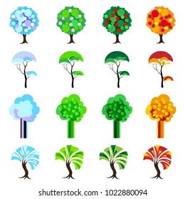 Trees of four seasons - spring, summer, autumn, winter