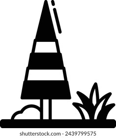 Trees glyph and line vector illustration